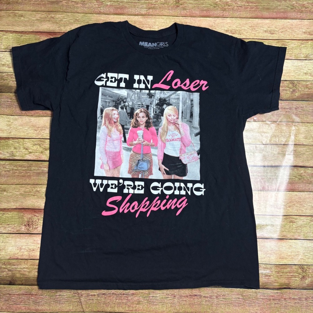 Mean Girls We're Going Shopping Graphic Tee • Y2K Film Promo Shirt • Size L